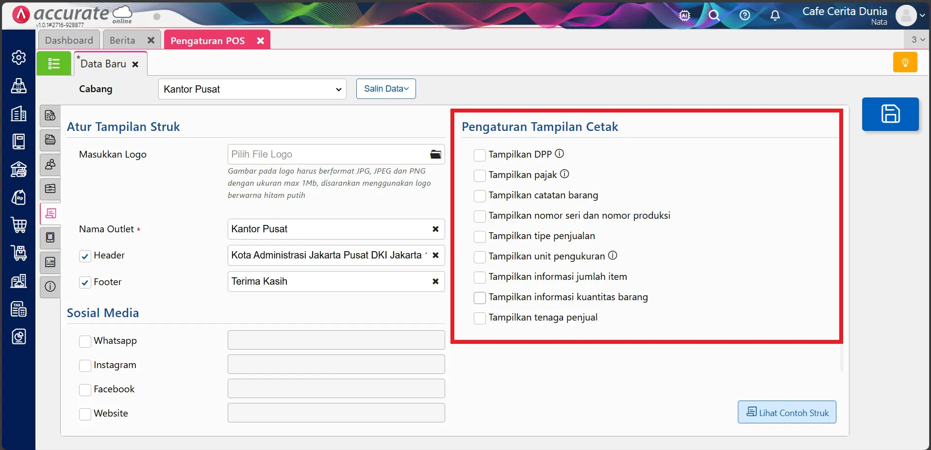 membuat design struk